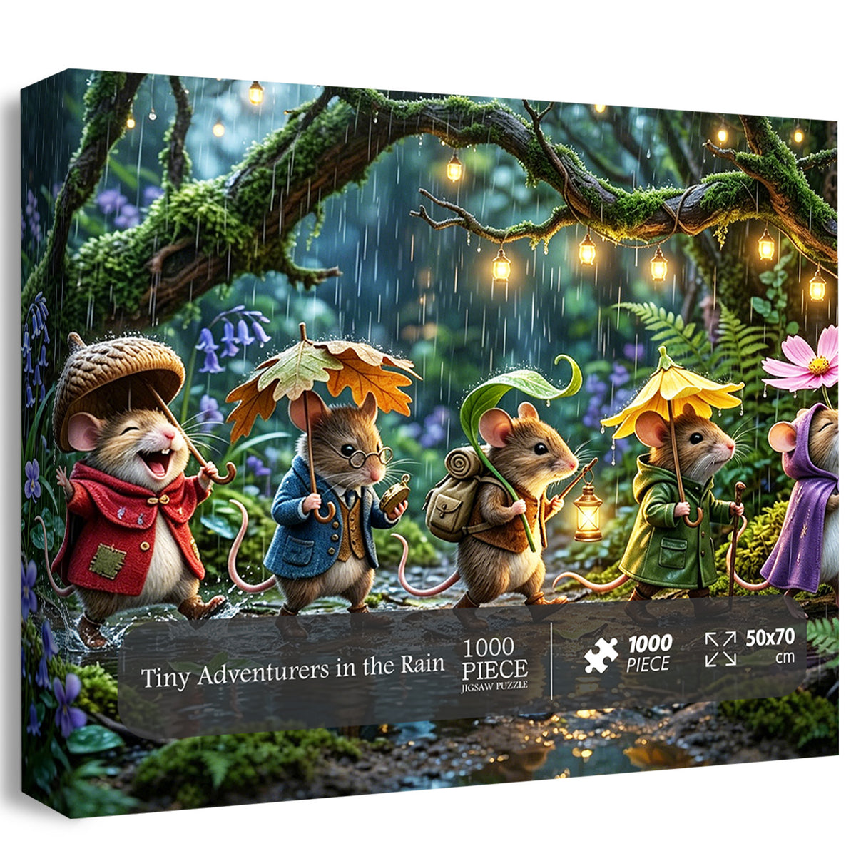 Kleine Abenteurer im Regen Puzzle 1000 Teile