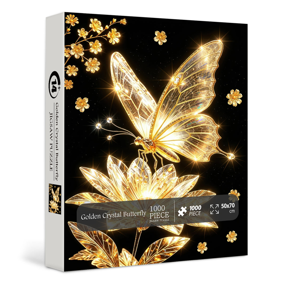 Golden Crystal Butterfly Jigsaw Puzzle 1000 Pieces