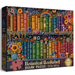 Botanical Bookshelf Jigsaw Puzzle 1000 Pieces