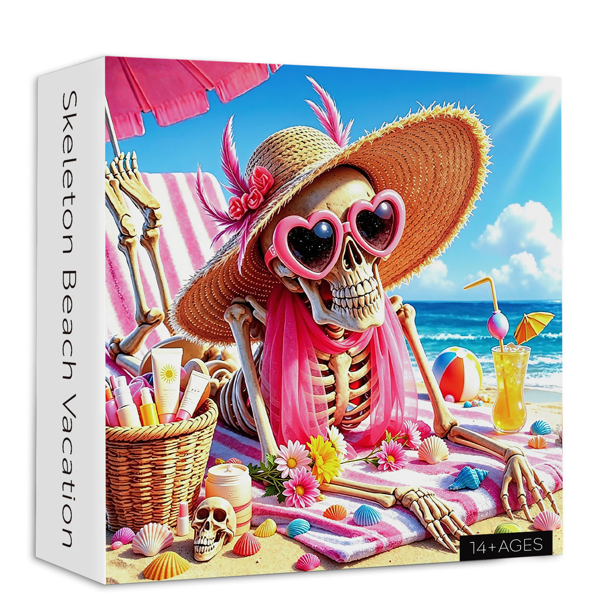 Skelett-Strandurlaub-Puzzle, 1000 Teile