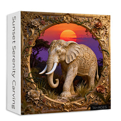 Sunset Serenity Carving Jigsaw Puzzle 1000 Pieces