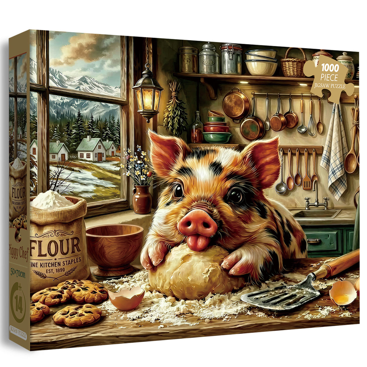 Piggy Chef Jigsaw Puzzle 1000 Pieces