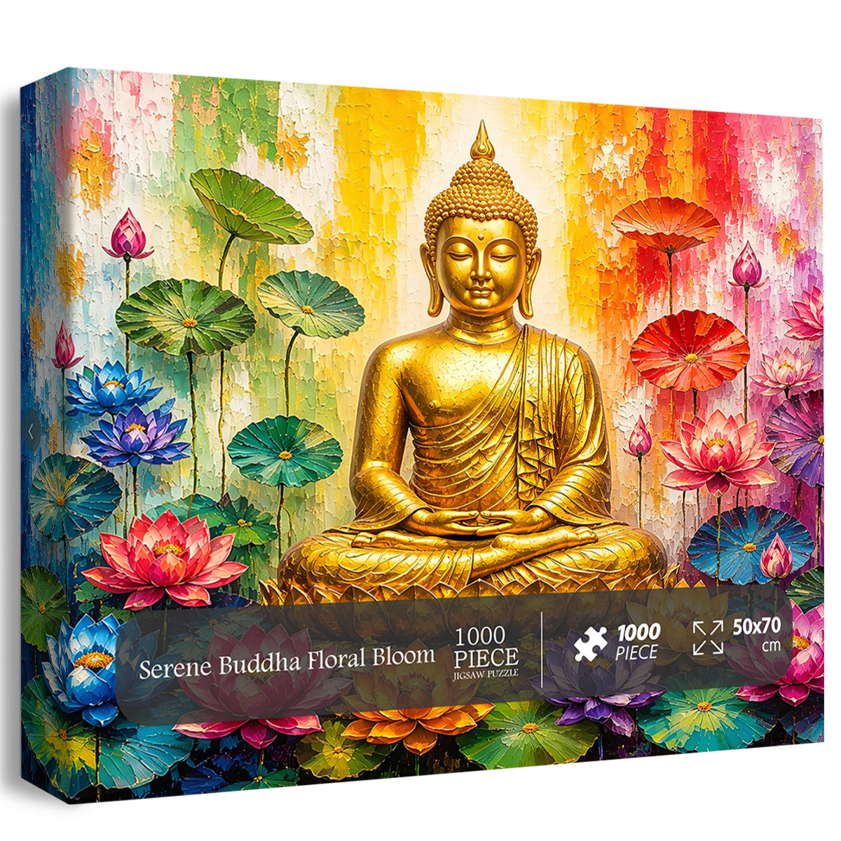 Serene Buddha Floral Bloom Puzzle 1000 Teile