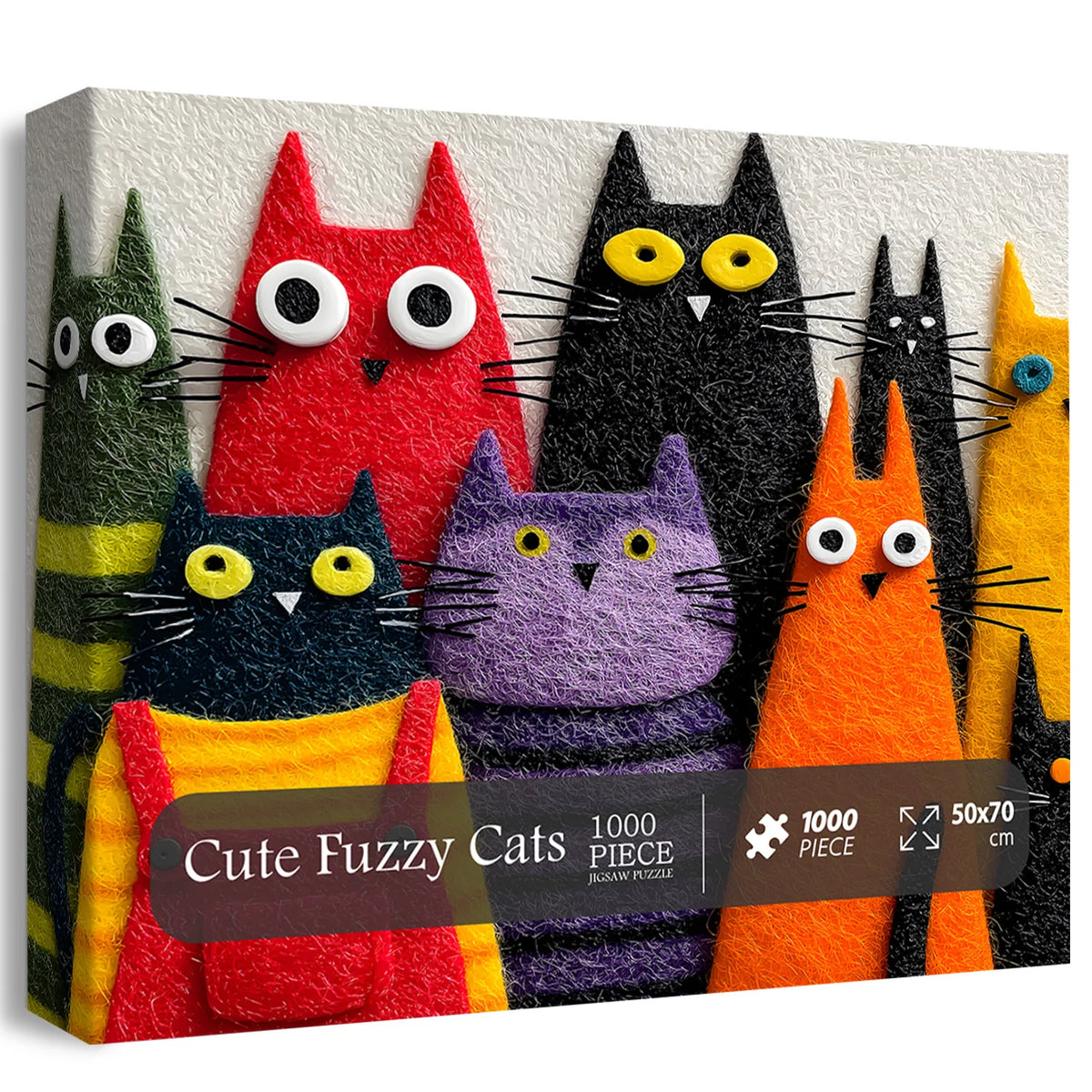 Cute Fuzzy Cats Jigsaw Puzzle 1000 Pieces