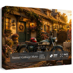 Sunset Cottage Moto Jigsaw Puzzle 1000 Pieces