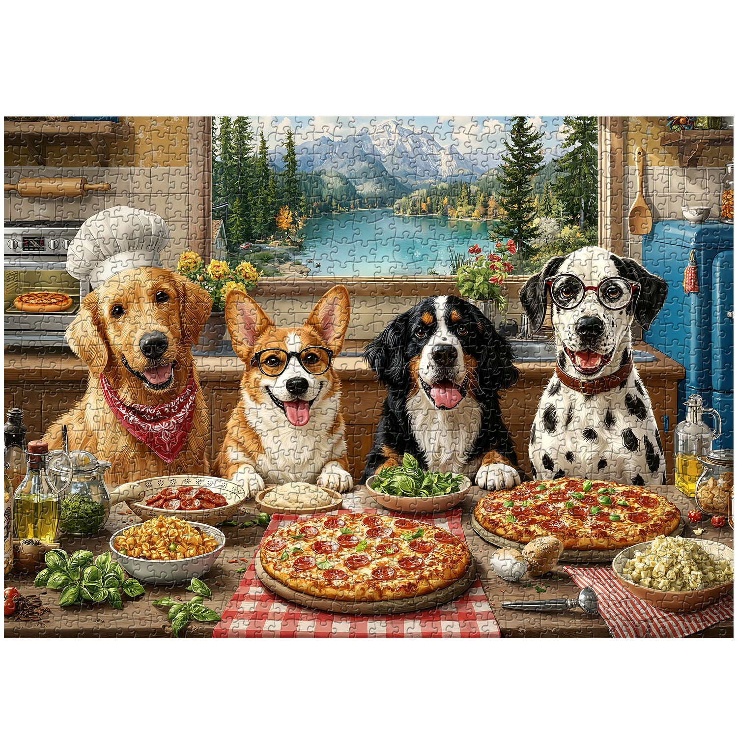 Lakeside Pizza Crew Puzzle 1000 Teile