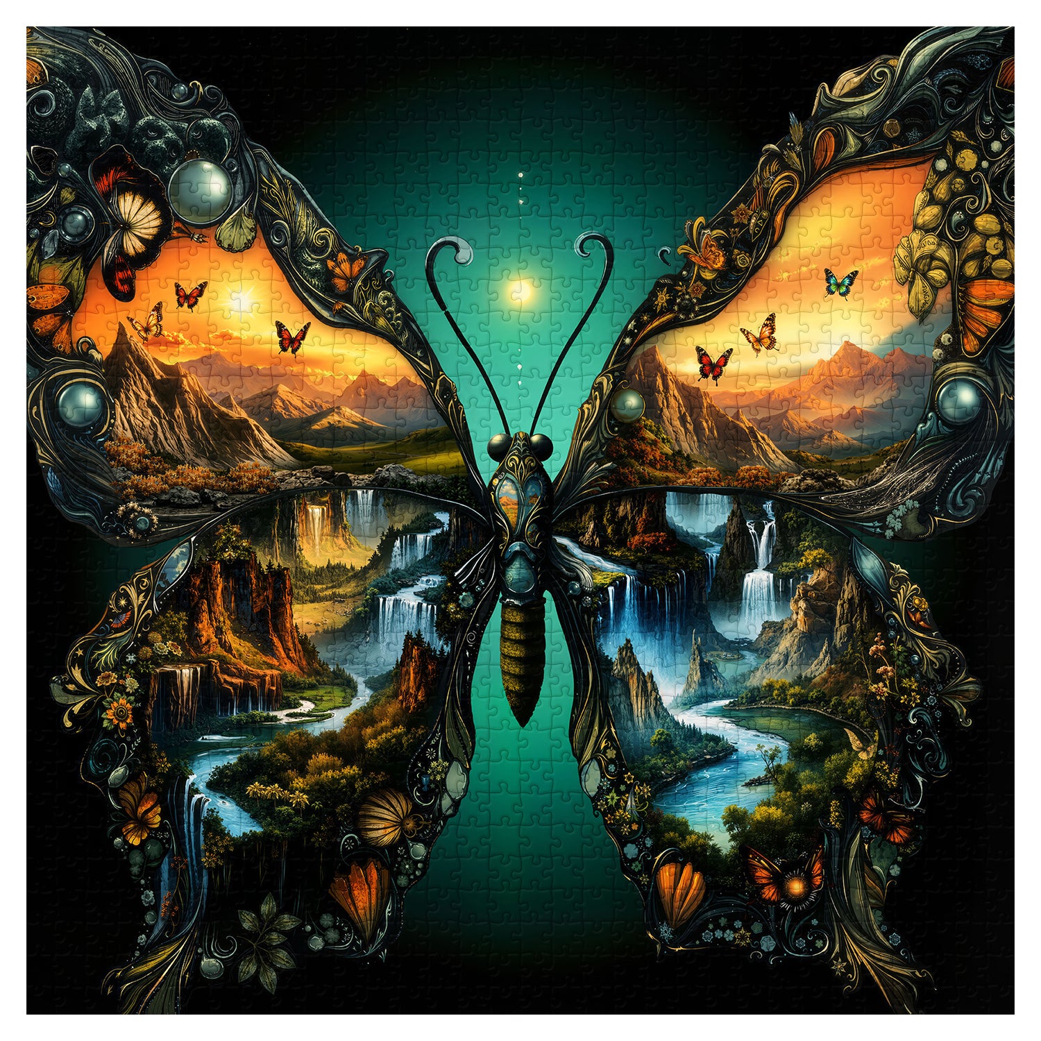 Wings of Landscapes Jigsaw Puzzle 1000 Pieces