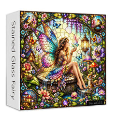 Buntglas-Feen-Puzzle, 1000 Teile
