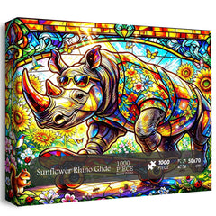 Sunflower Rhino Glide Jigsaw Puzzle 1000 Pieces