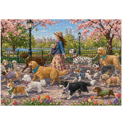 City Floral Pup Stride Jigsaw Puzzle 1000 Pieces