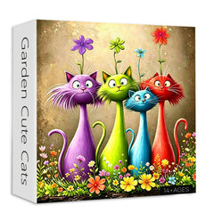 Garden Cute Cats Jigsaw Puzzle 1000 Pieces