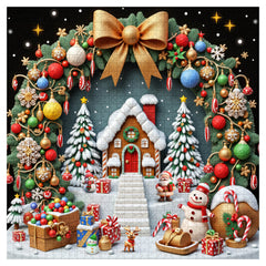 Gingerbread Christmas scene Jigsaw Puzzle 1000 Pieces