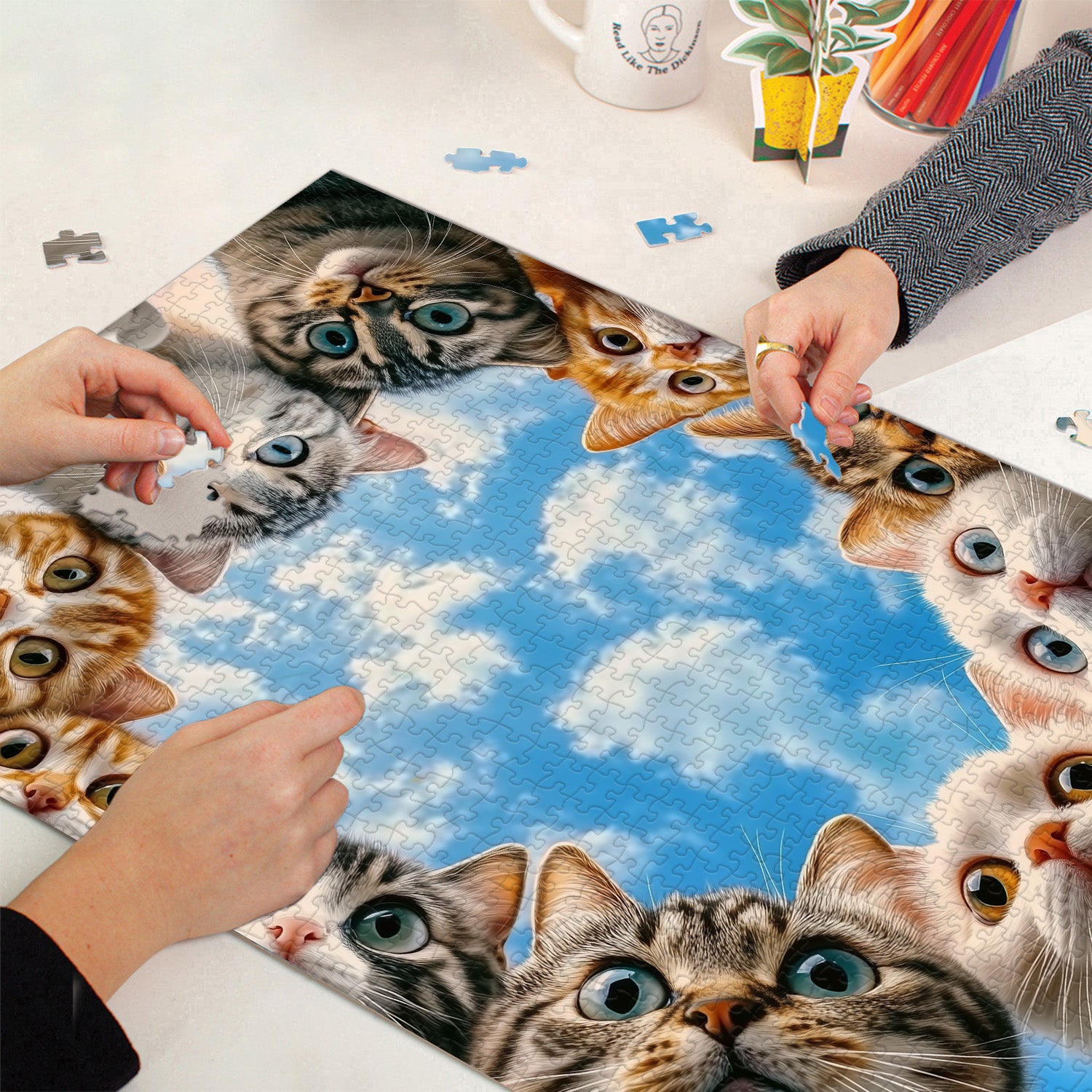 Puzzle mit Katzenbeobachtung, 1000 Teile