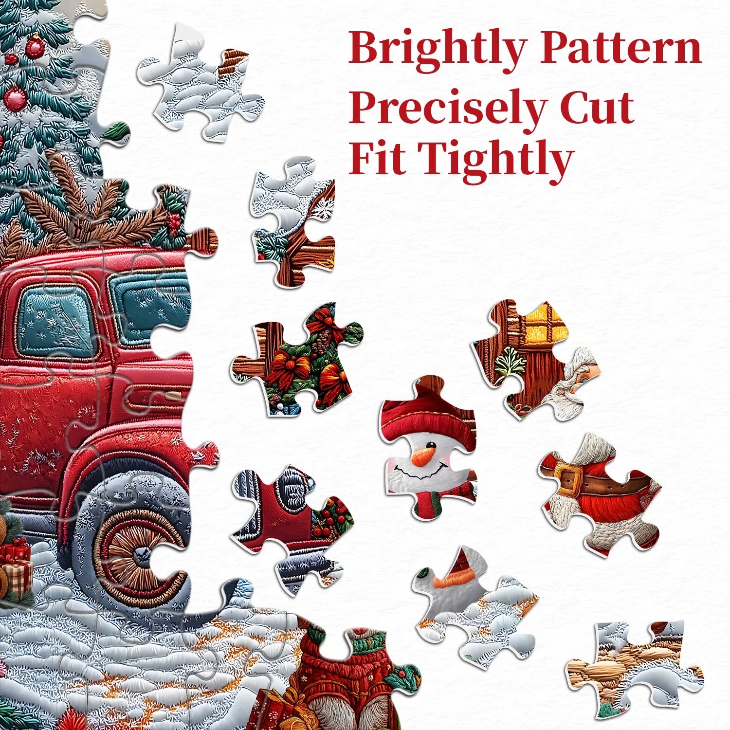 Red Truck Christmas Cottage Jigsaw Puzzle 1000 Stücke