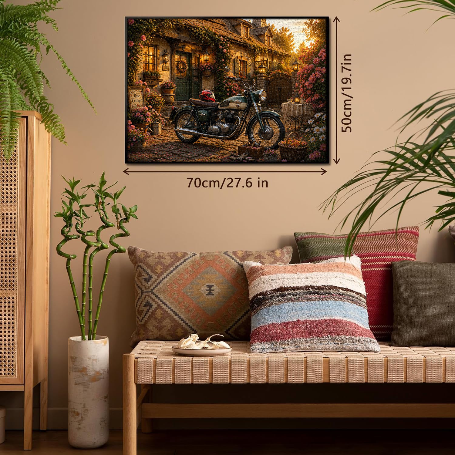 Sunset Cottage Moto Jigsaw Puzzle 1000 Pieces