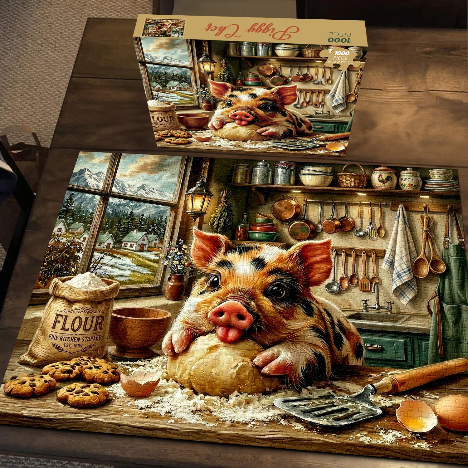 Piggy Chef Jigsaw Puzzle 1000 Pieces