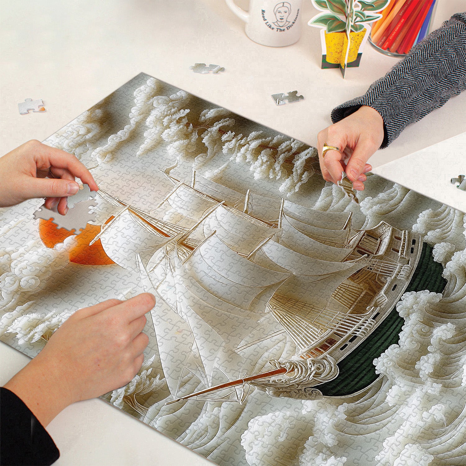 White Voyage Jigsaw Puzzle 1000 Pieces