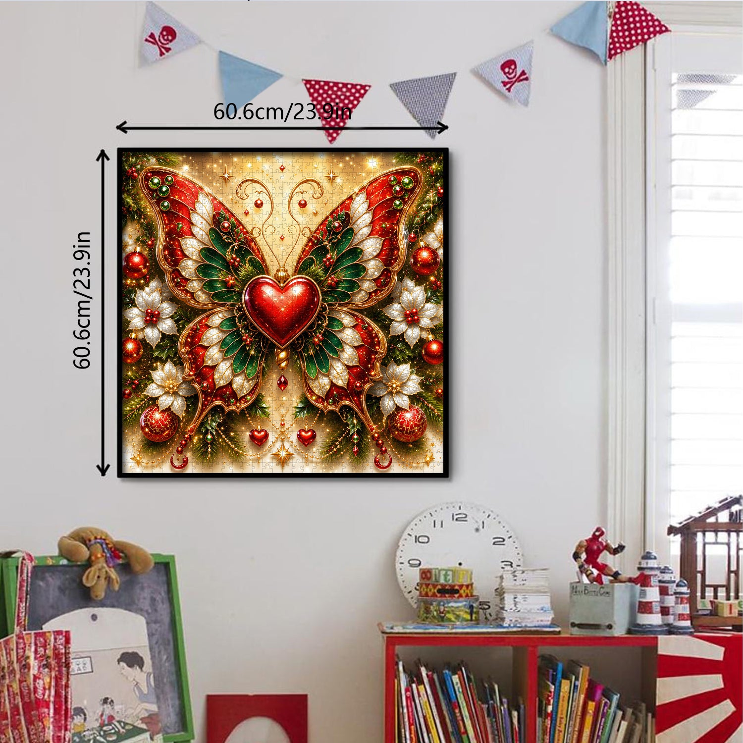 Weihnachts-Schmetterlings-Herz-Puzzle, 1000 Teile