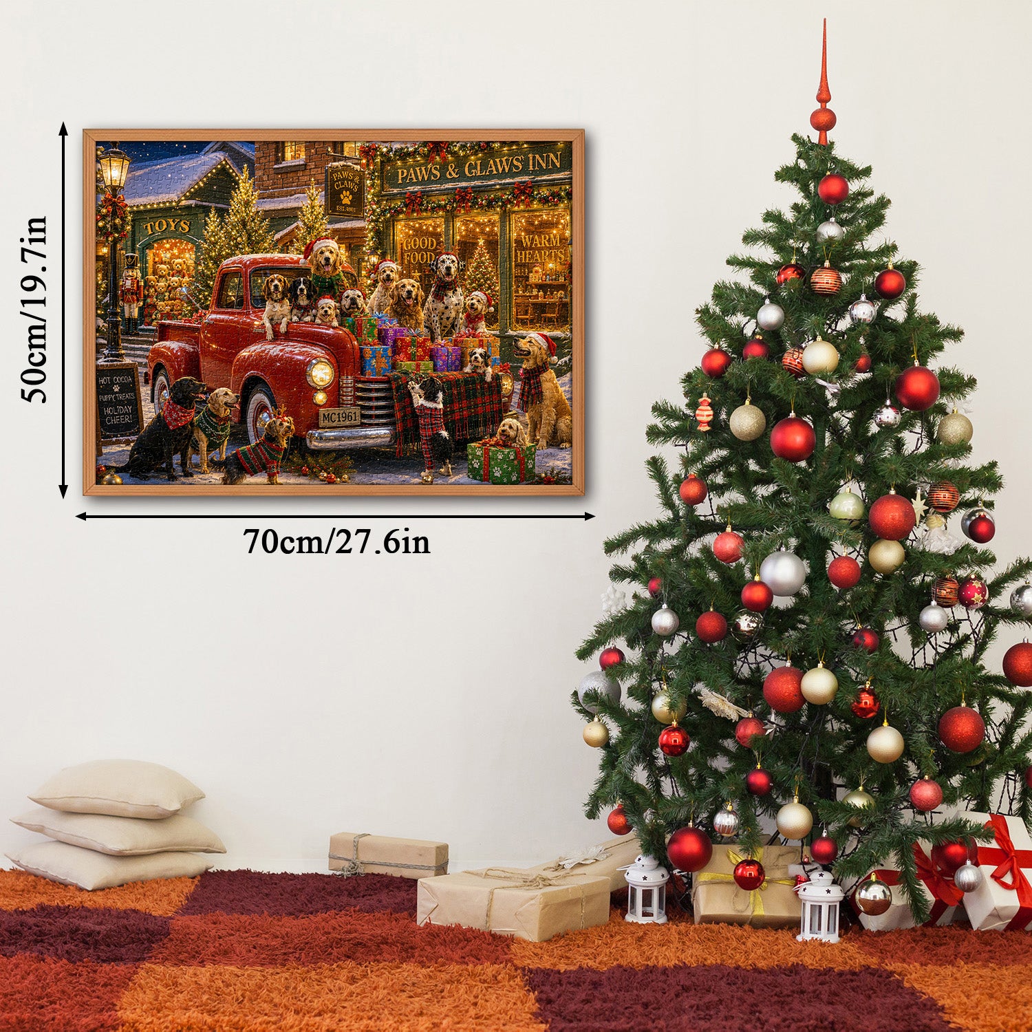Weihnachtswelpen-LKW-Puzzle 1000 Teile