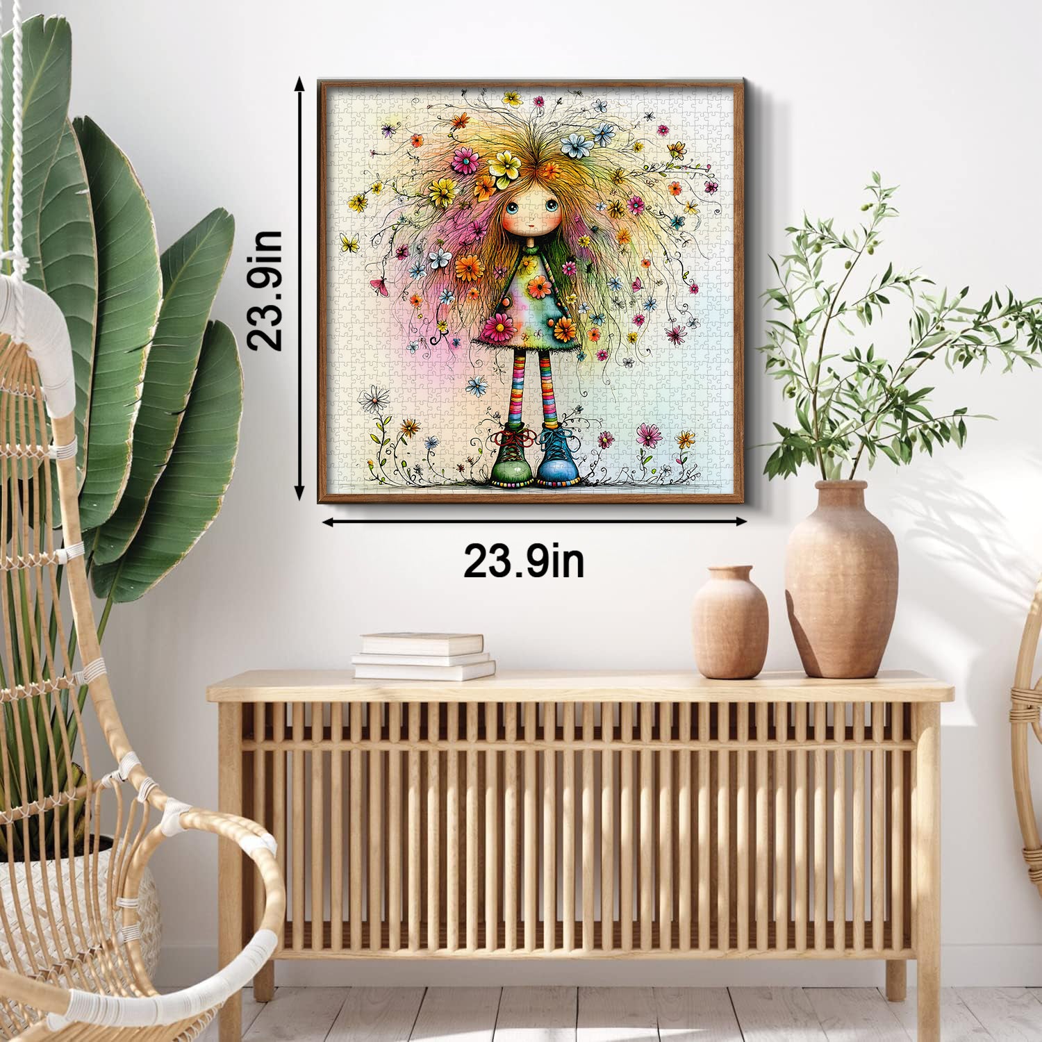 Blumenhaarpuppen-Puzzle 1000 Teile