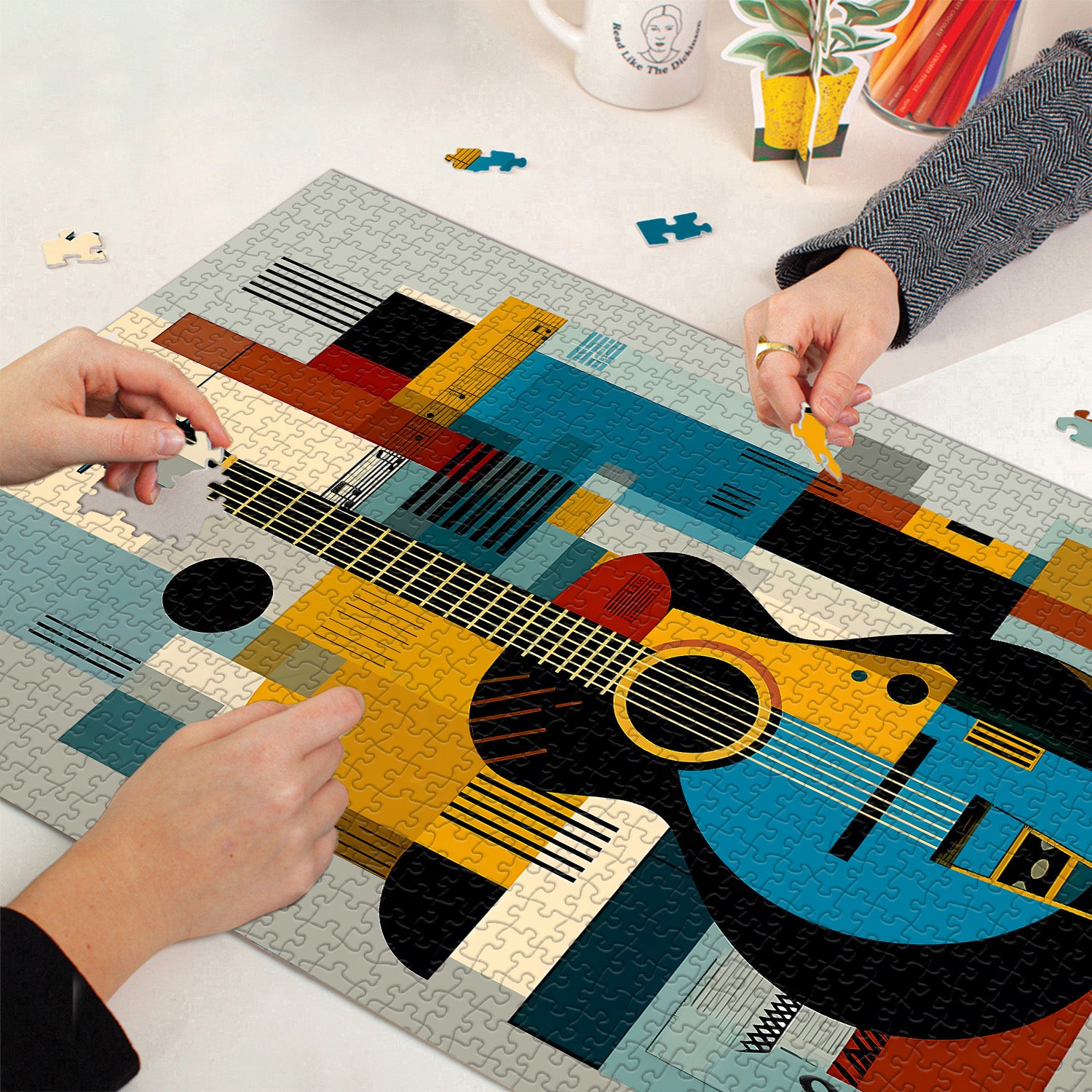 Modern Art Guitar Jigsaw Puzzle 1000 Pieces