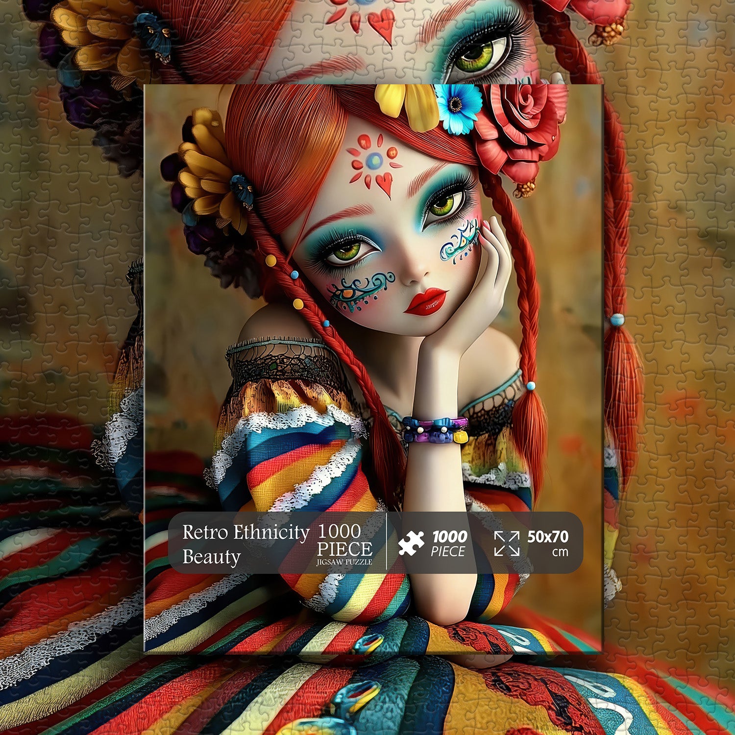 Retro-Ethnizitäts-Schönheits-Puzzle 1000 Teile