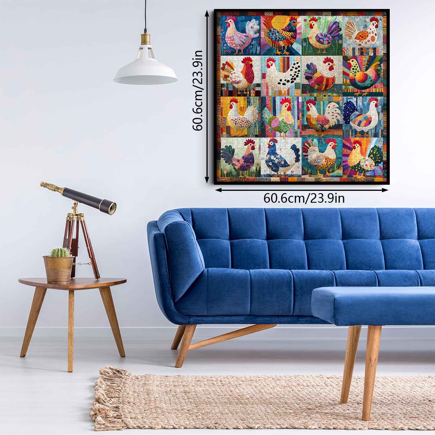 Patchwork-Hühner-Puzzle, 1000 Teile