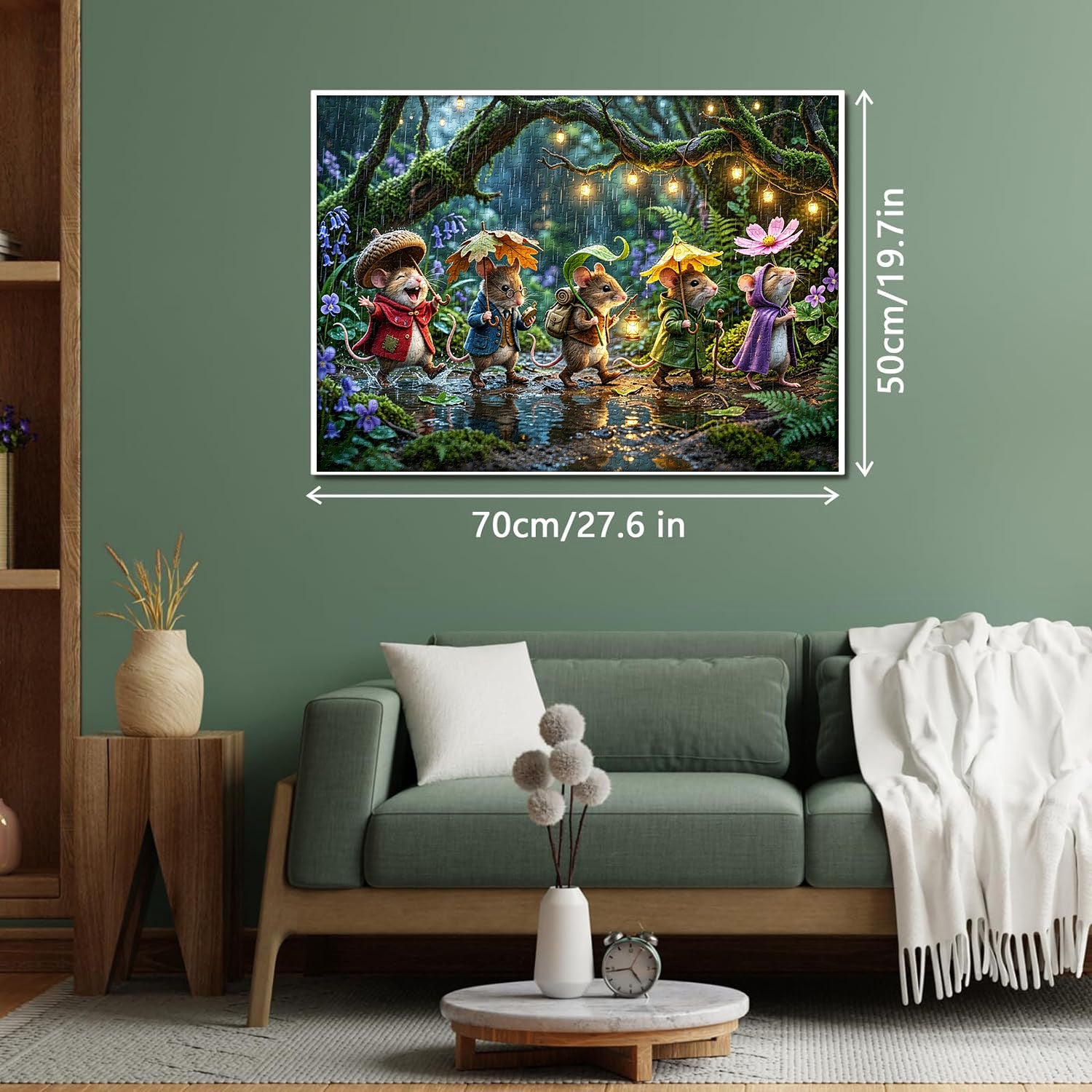 Kleine Abenteurer im Regen Puzzle 1000 Teile