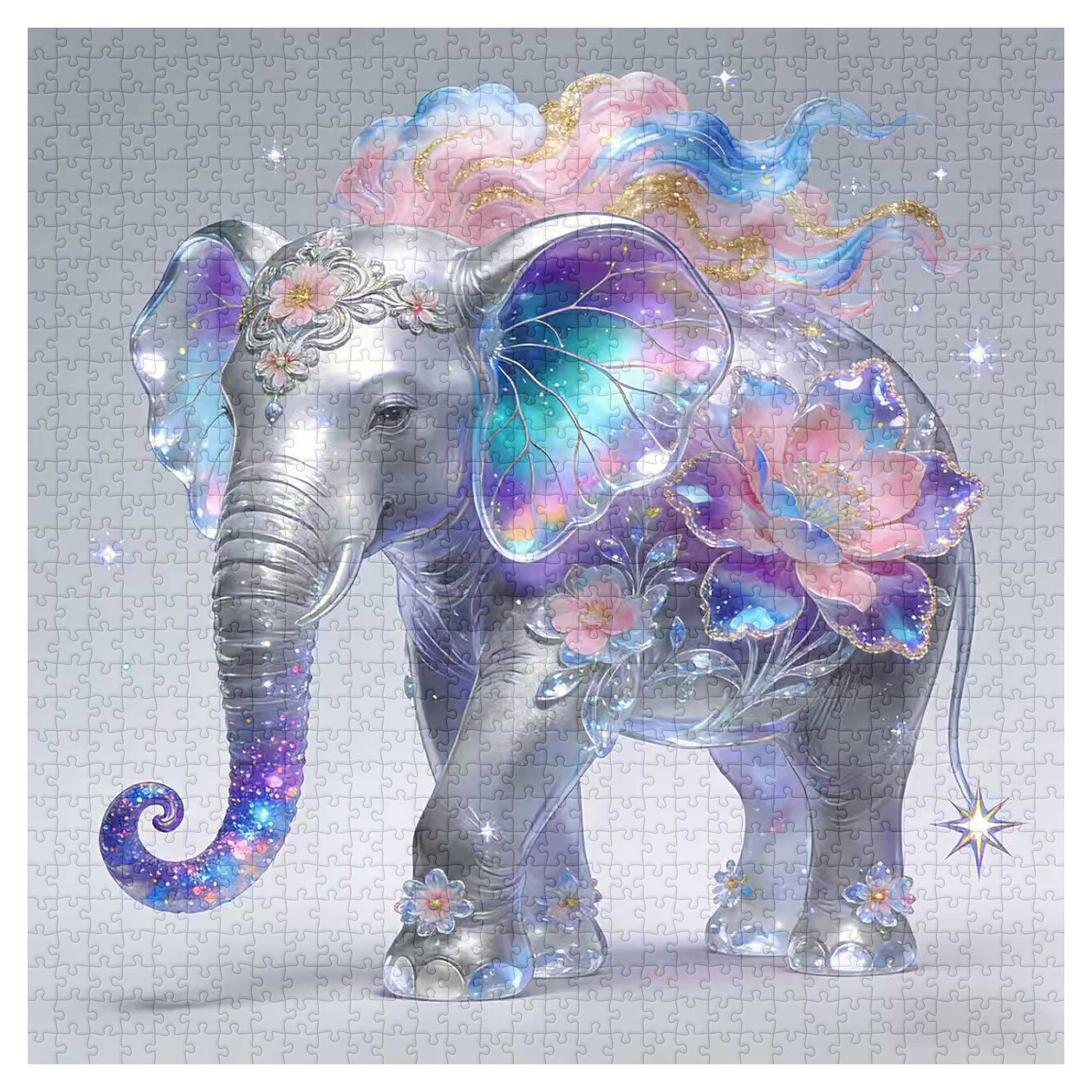 Galaxy Petal Elephant Jigsaw Puzzle 1000 Pieces