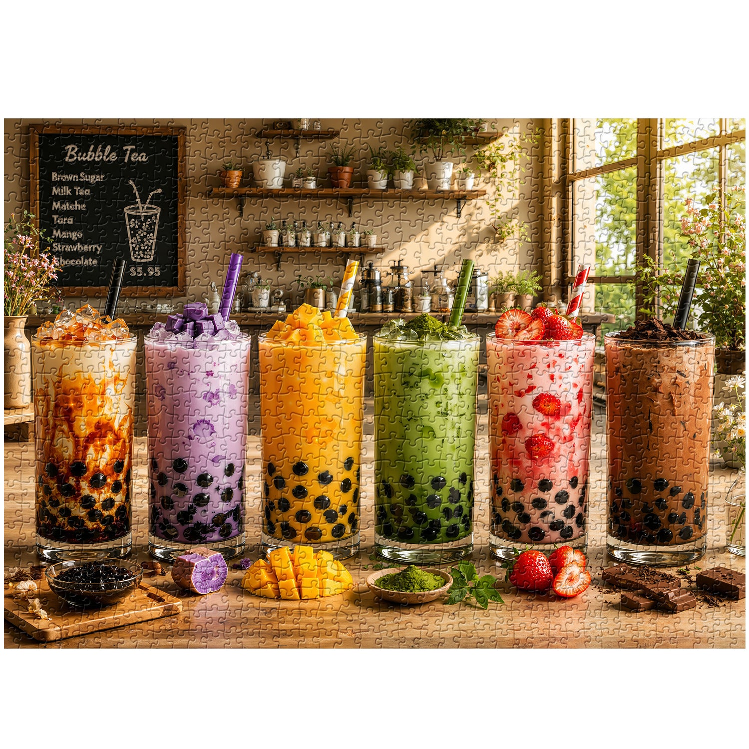 Sunlit Boba Time Jigsaw Puzzle 1000 Pieces