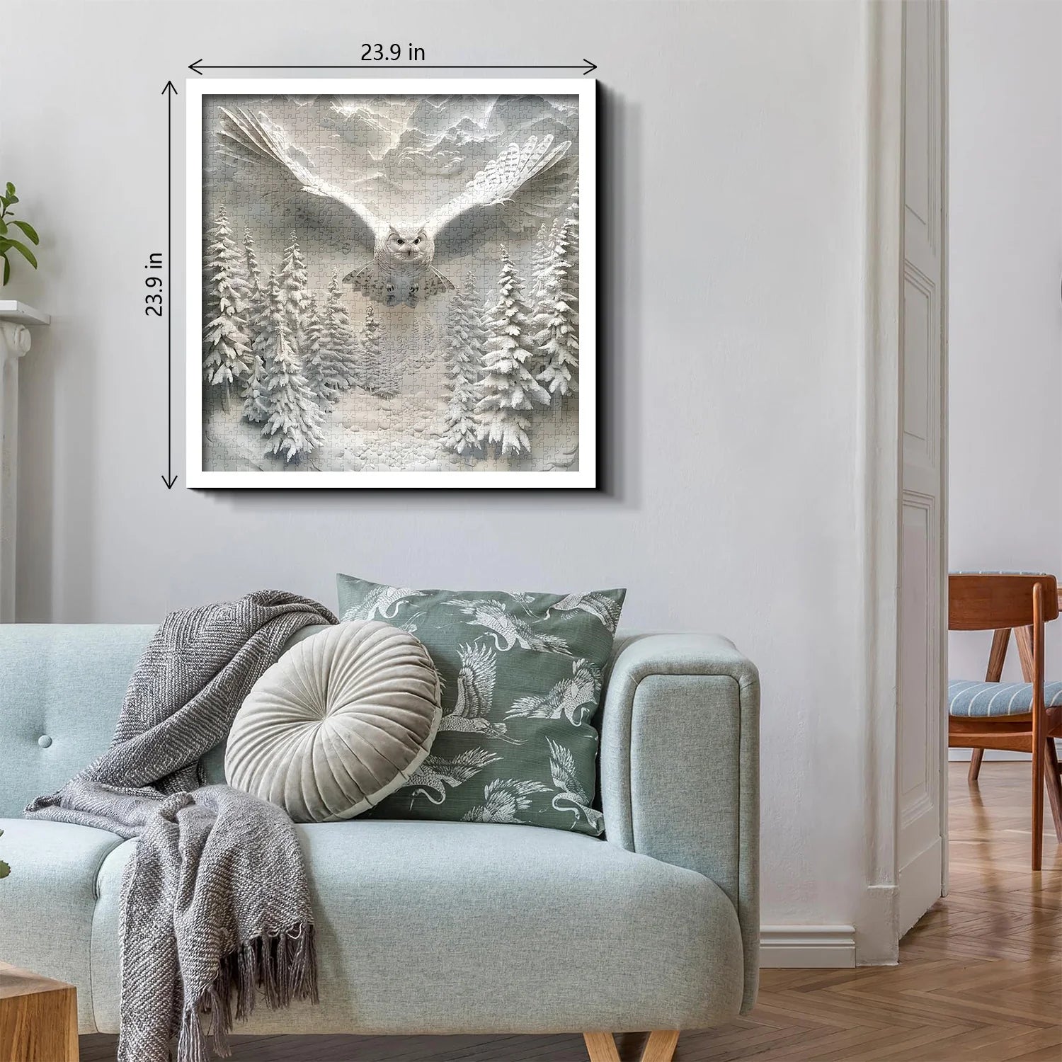 Eule im Schnee Puzzle 1000 Teile