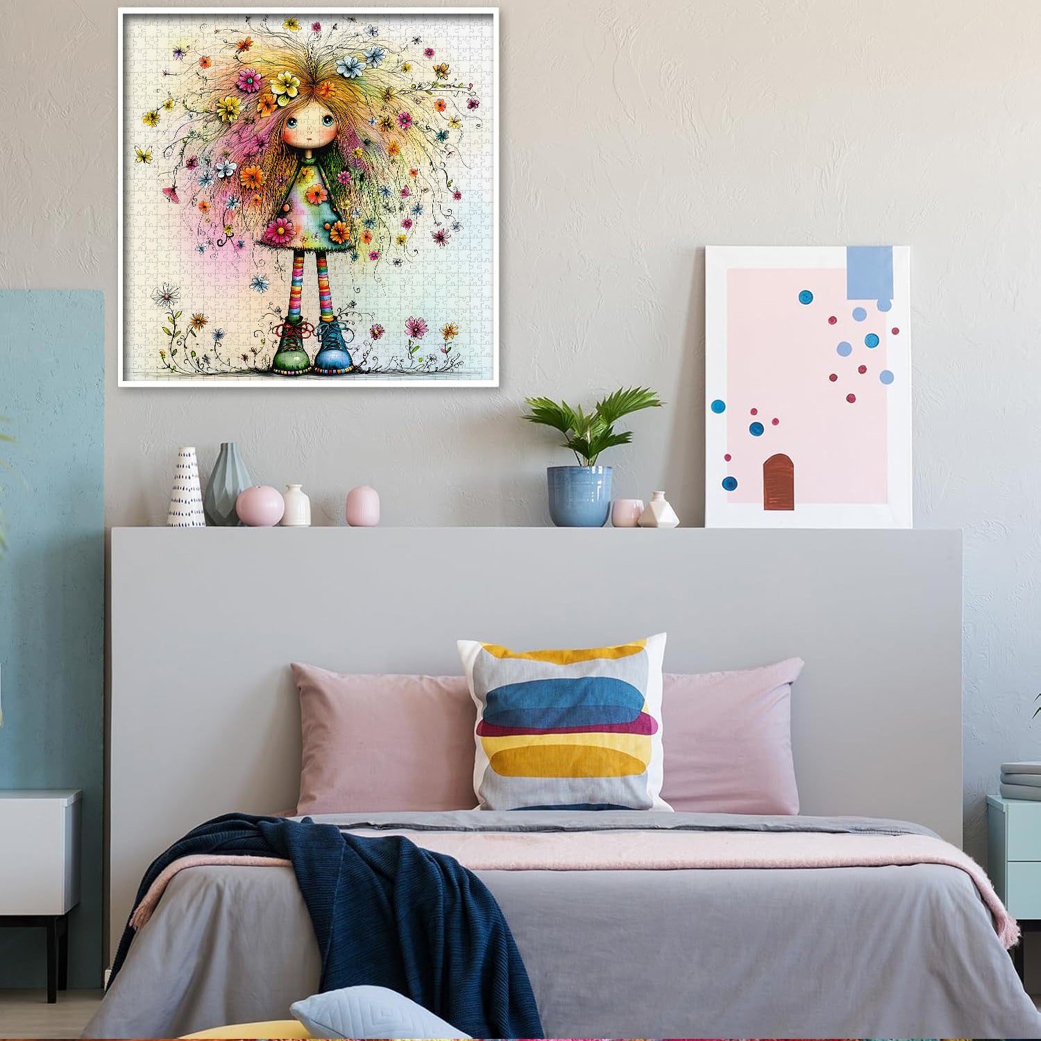 Blumenhaarpuppen-Puzzle 1000 Teile