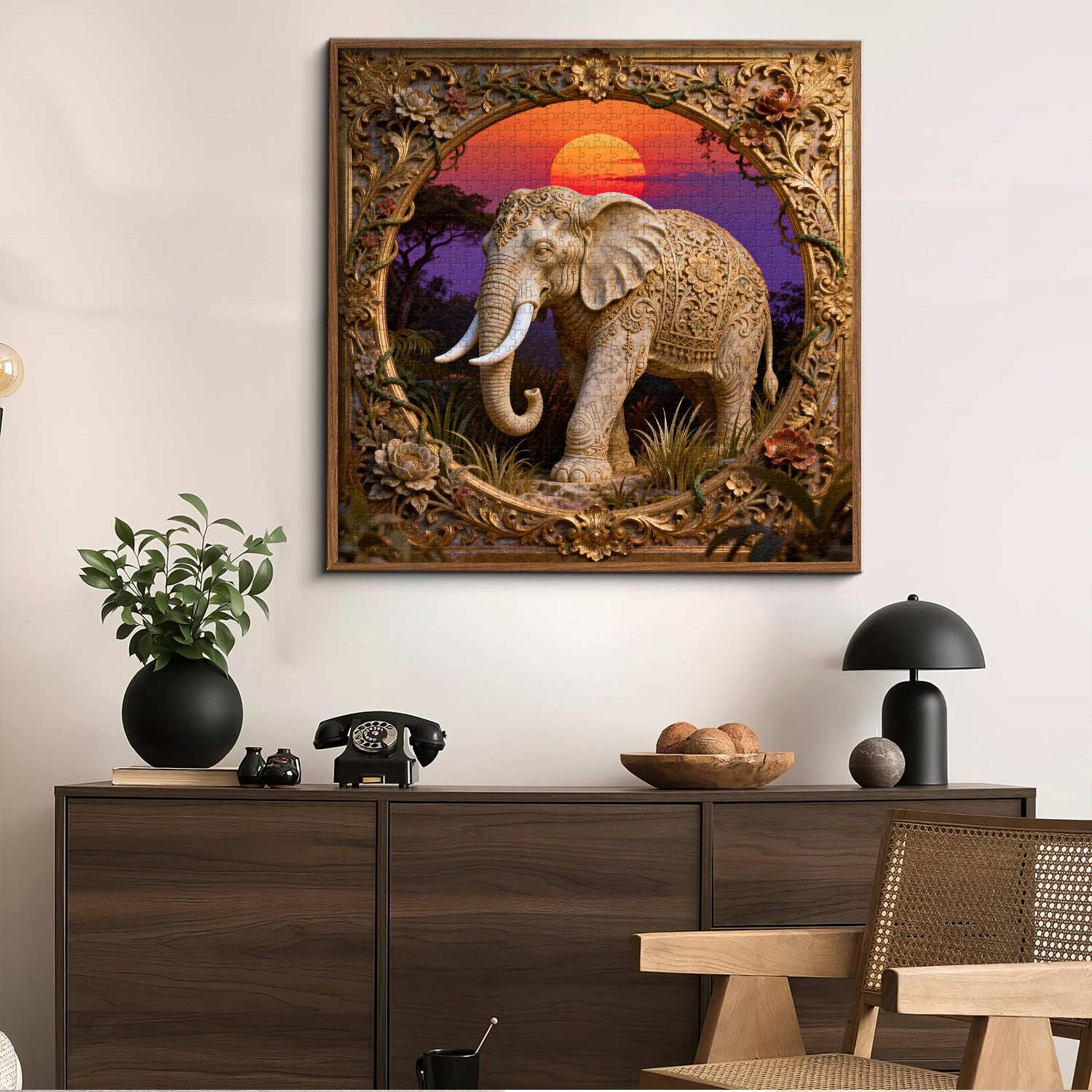 Sunset Serenity Carving Jigsaw Puzzle 1000 Pieces