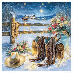 Snowy Night Ranch Puzzle 1000 Teile