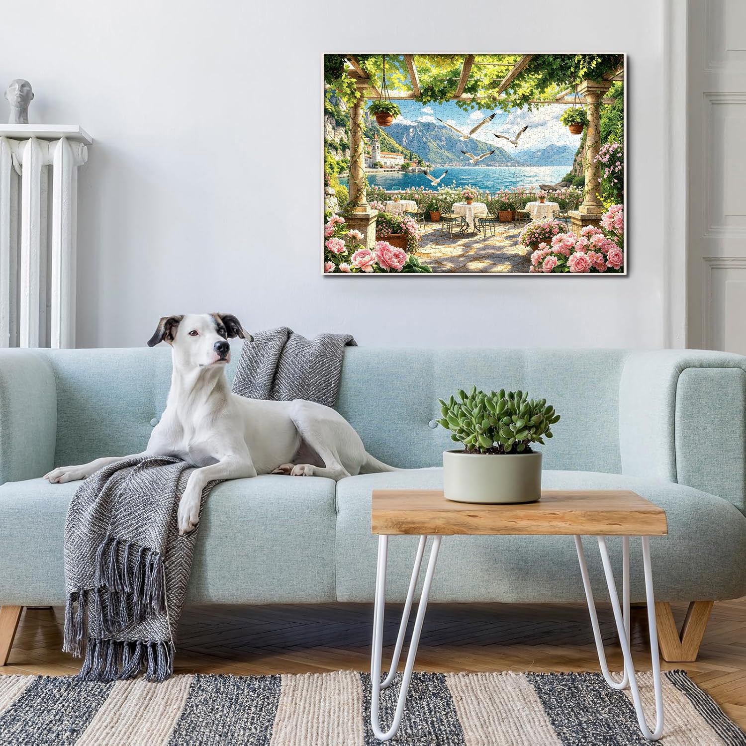 Sunlit Coastal Pergola Jigsaw Puzzle 1000 Pieces