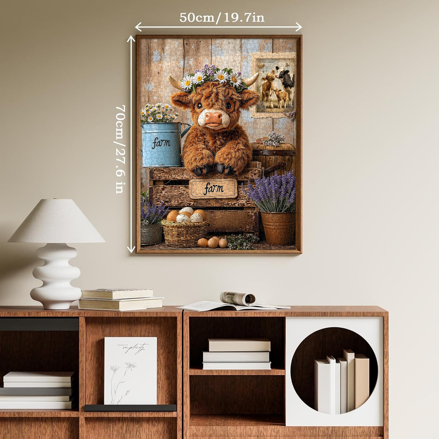 Highland Cow in Farm Jigsaw Puzzle 1000 Pieces