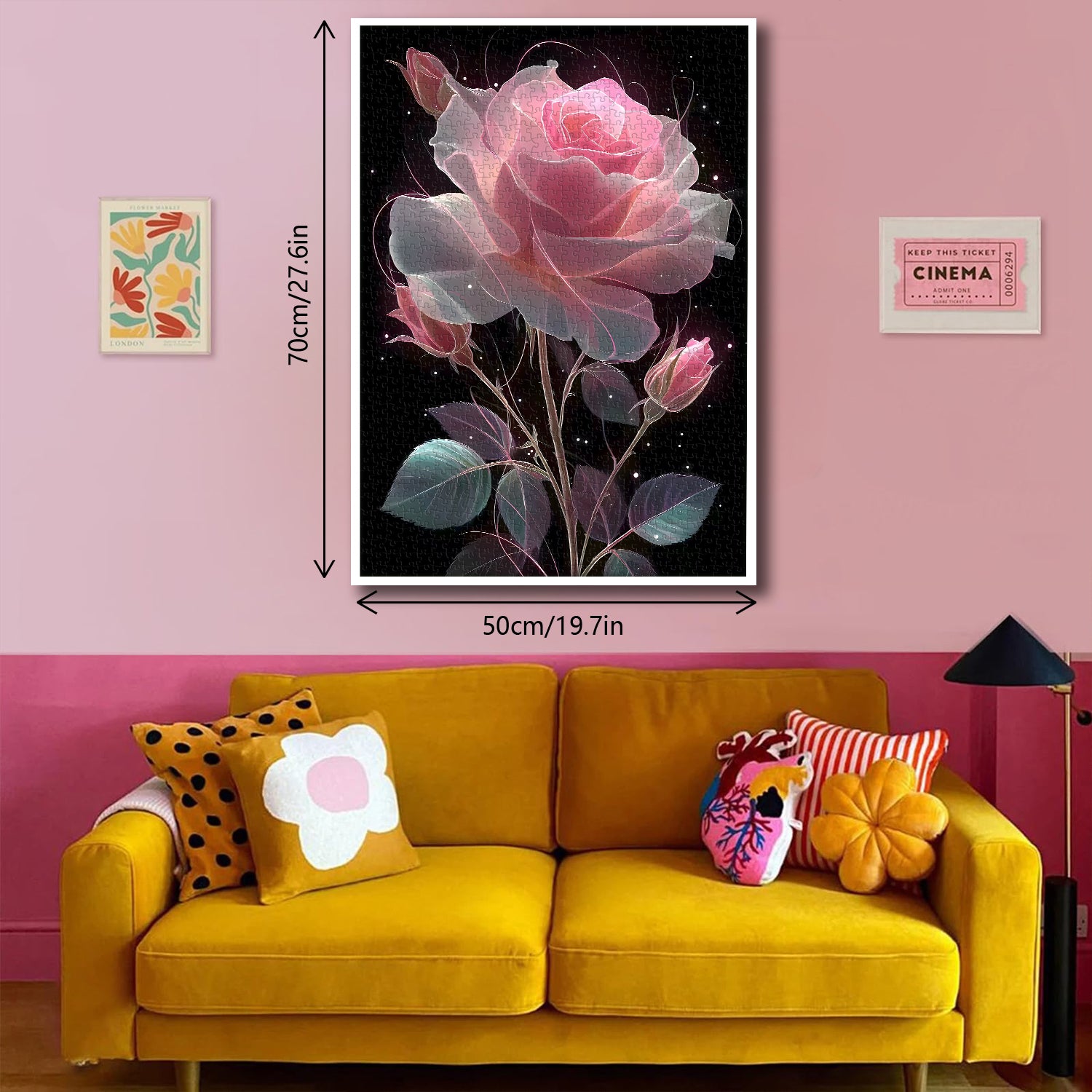 Pink Dream Rose Jigsaw Puzzle 1000 Pieces