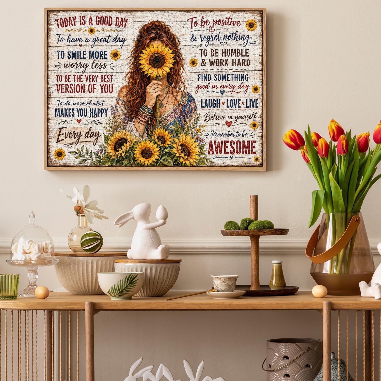 Sunflower Positivity Jigsaw Puzzle 1000 Pieces