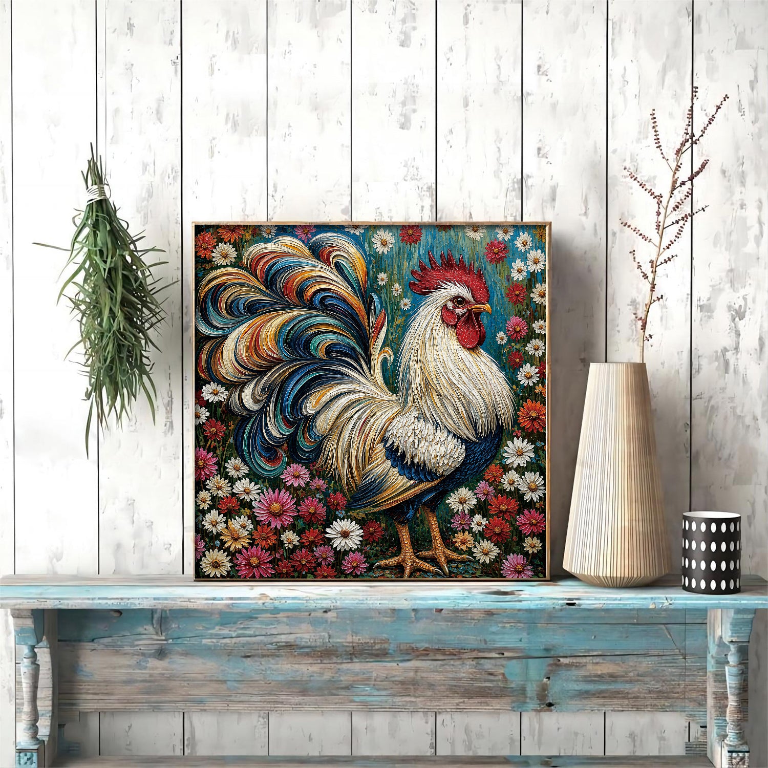 Colorful Rooster Jigsaw Puzzle 1000 Pieces