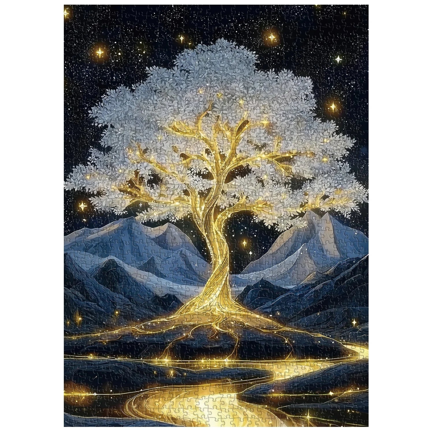 Ewiges goldenes Baum -Puzzle 1000 Stücke