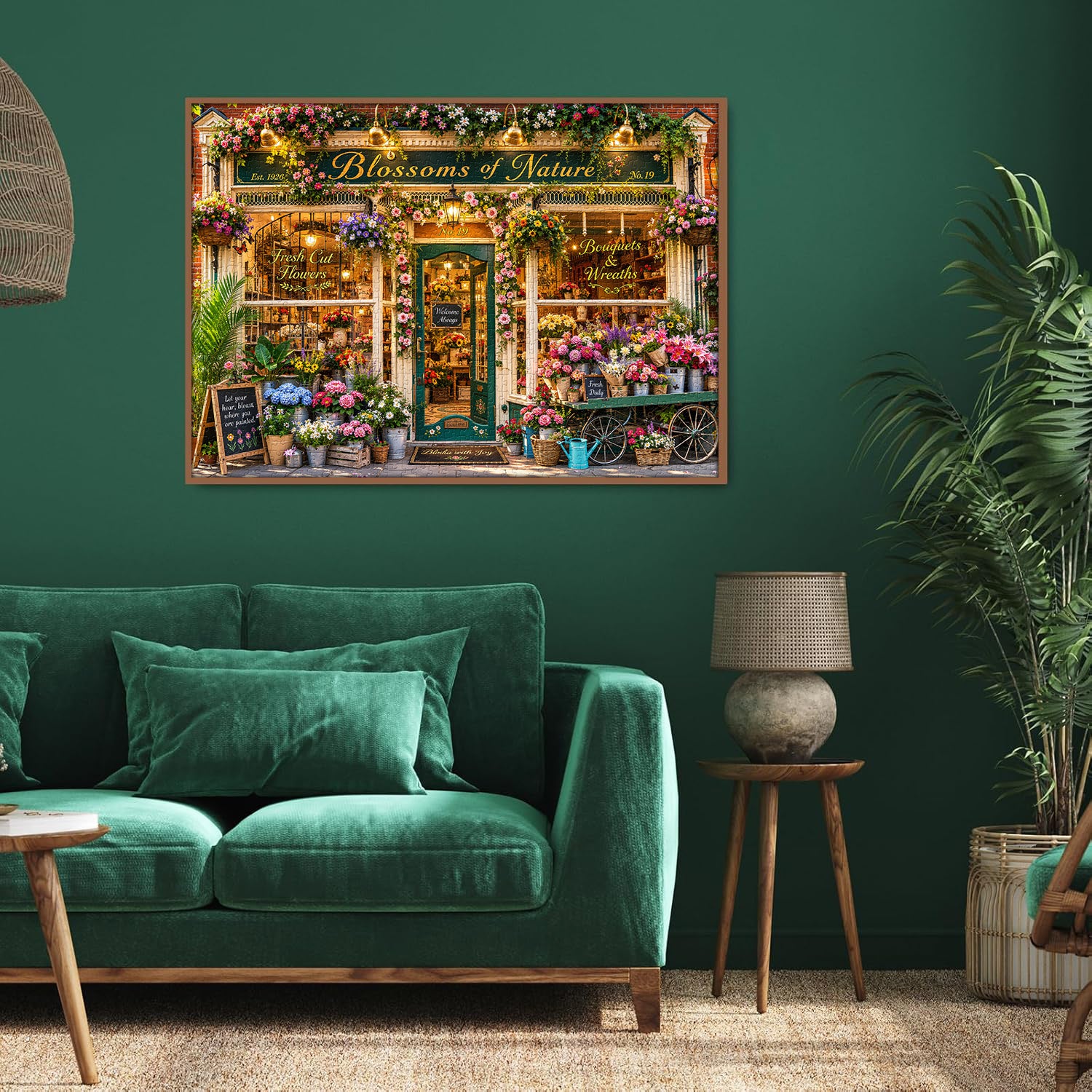 Buntes Blumenladen-Puzzle 1000 Teile