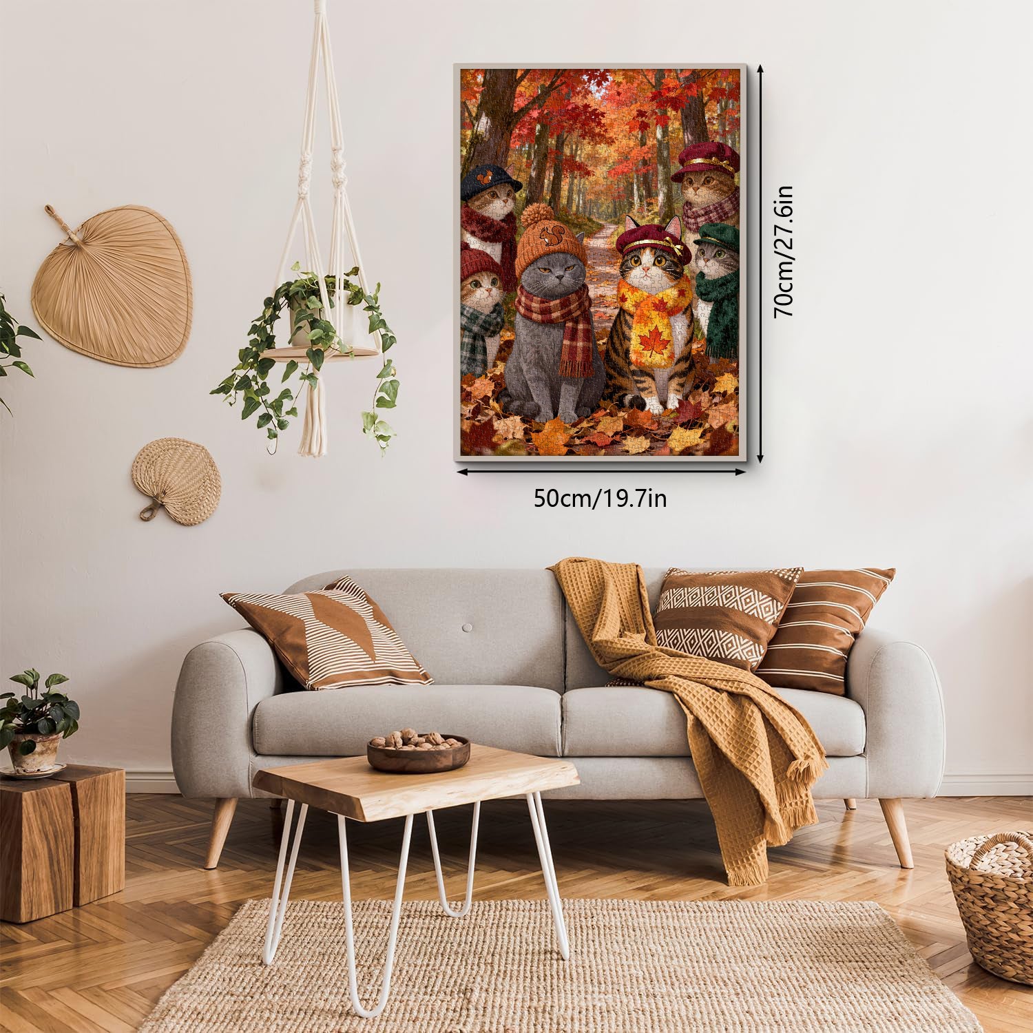 Cute Cat Autumn Puzzle 1000 Pieces