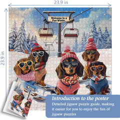 Dachshund Winter Show Jigsaw Puzzle 1000 Pieces