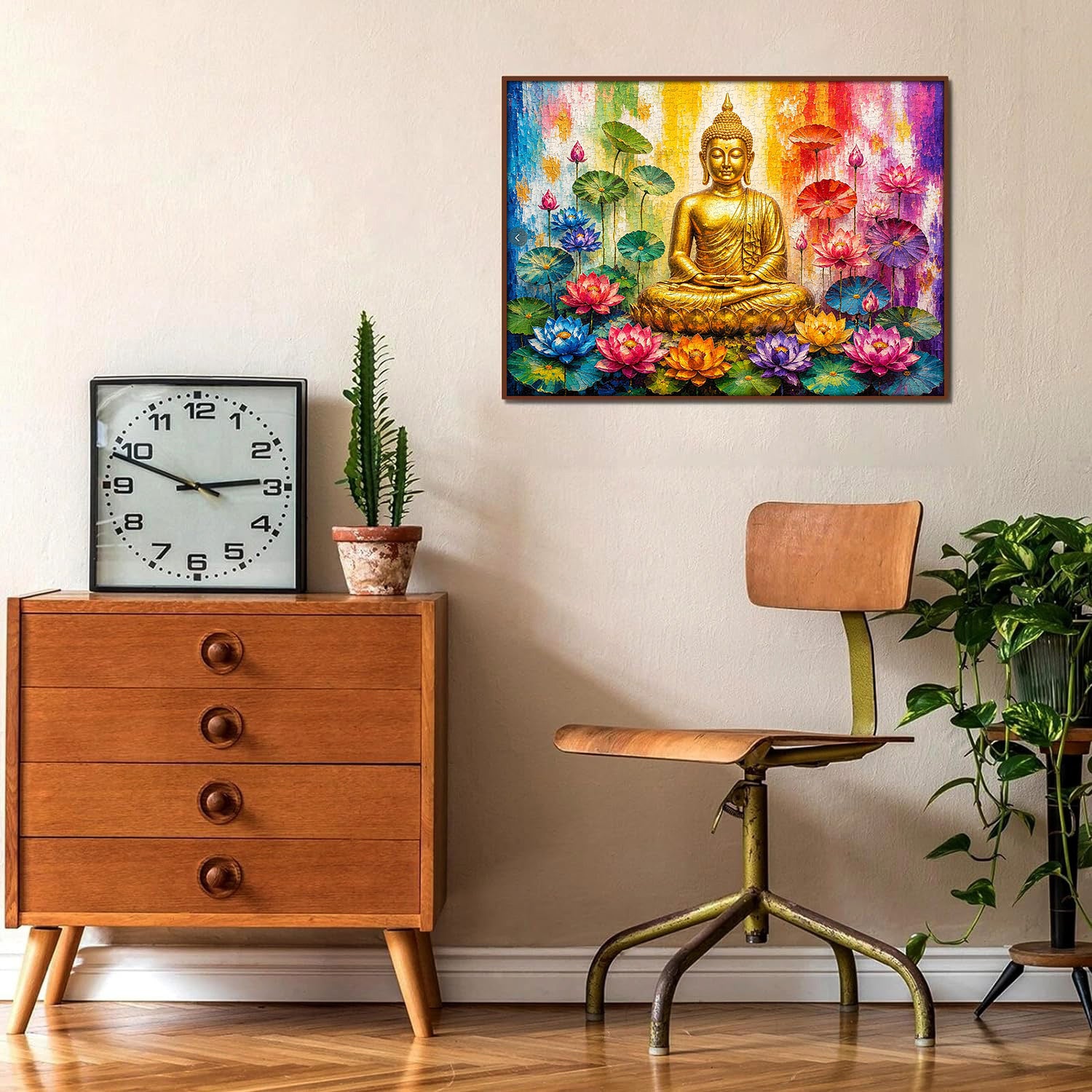 Serene Buddha Floral Bloom Puzzle 1000 Teile