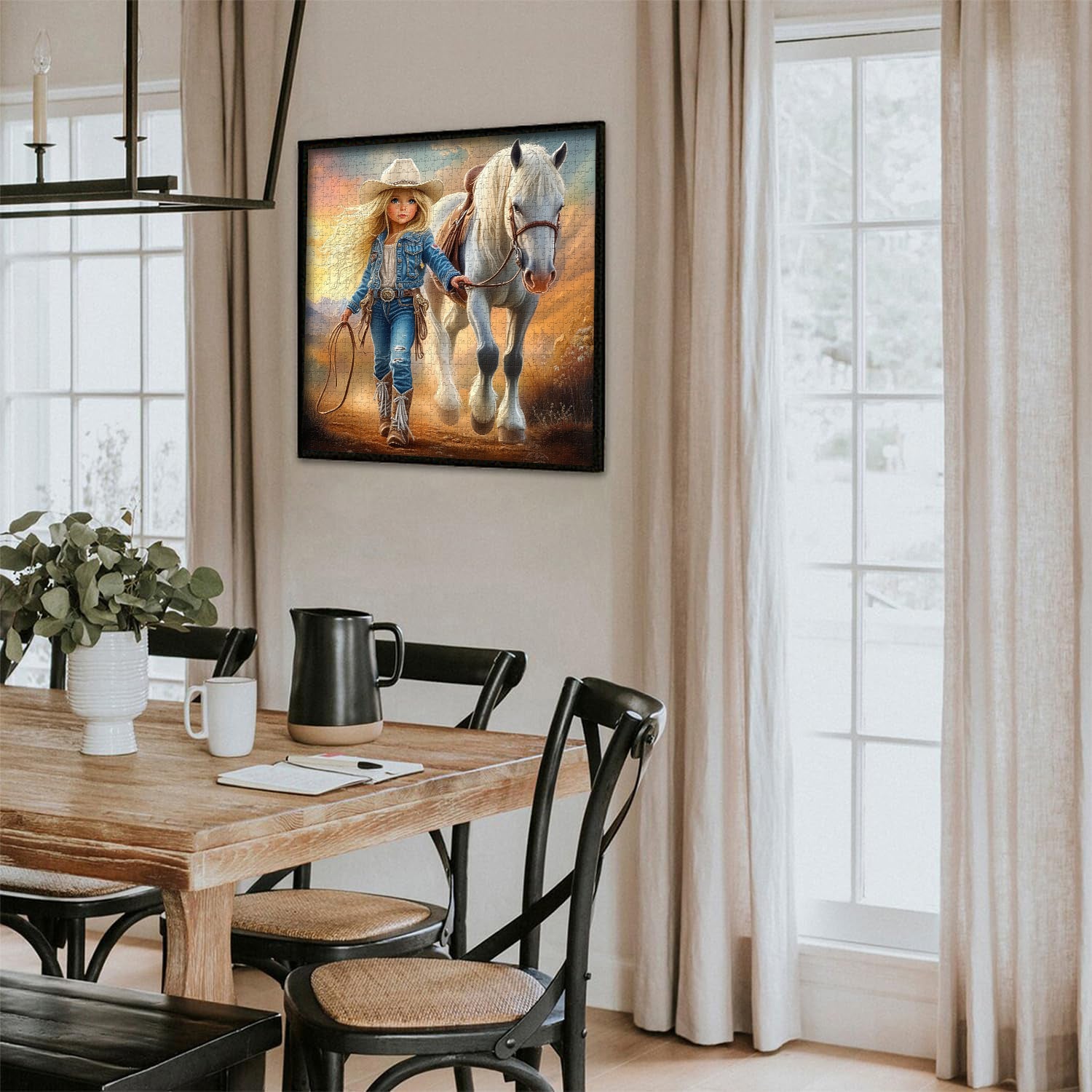 Blonde Cowgirl Jigsaw Puzzle 1000 Pieces