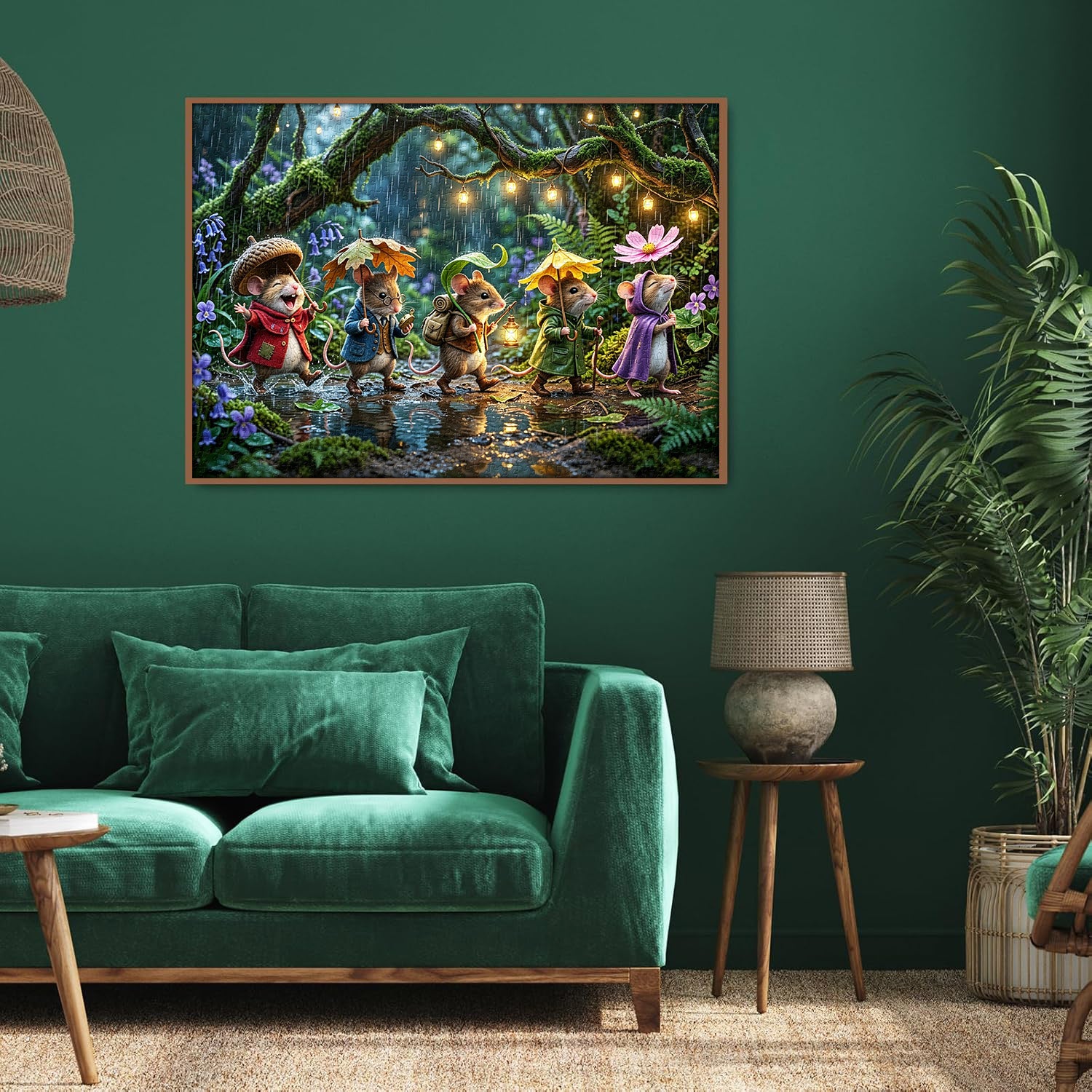 Kleine Abenteurer im Regen Puzzle 1000 Teile
