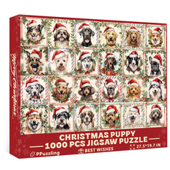 Christmas Puppy Jigsaw Puzzles 1000 Pieces