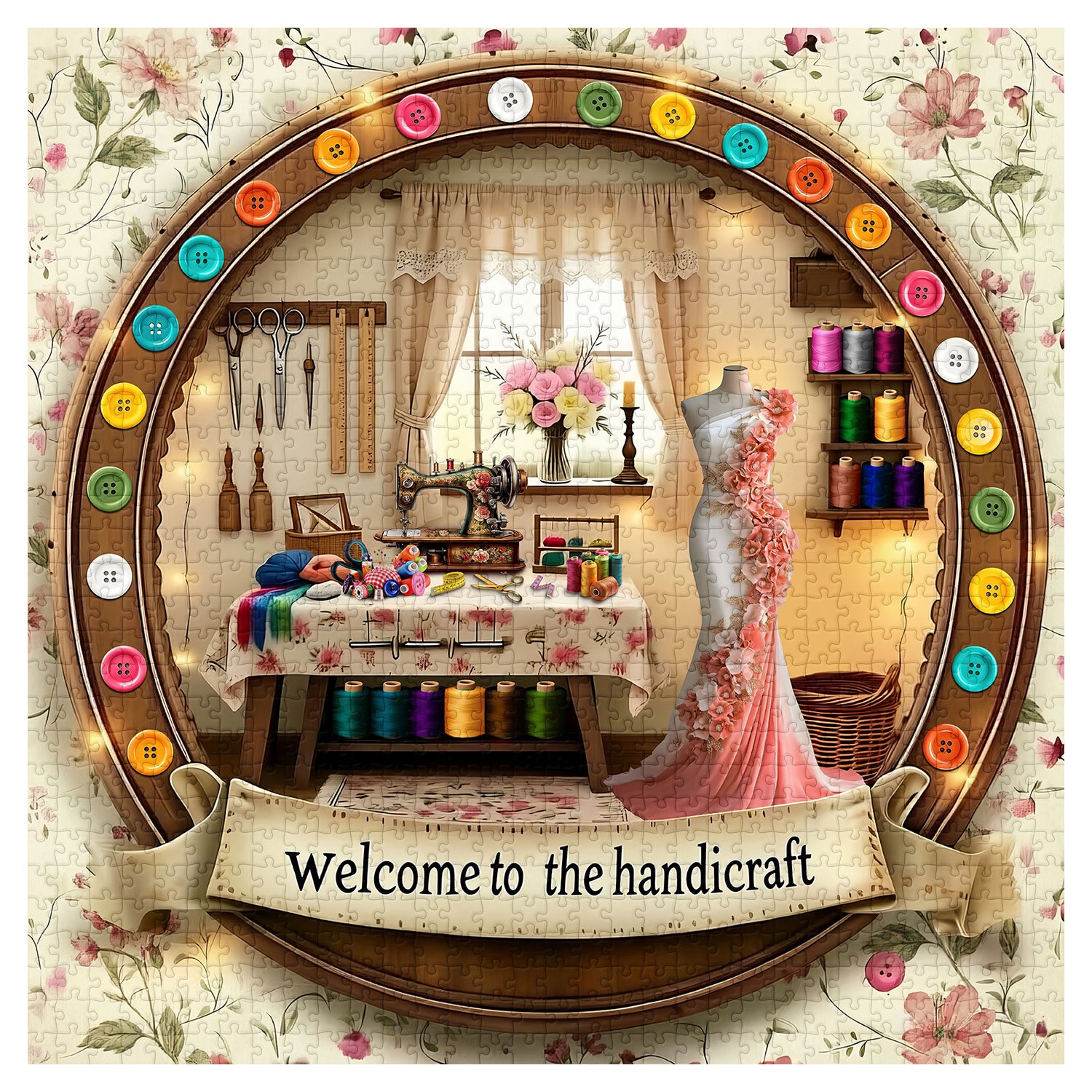 Cozy Sewing Room Jigsaw Puzzle 1000 Pieces