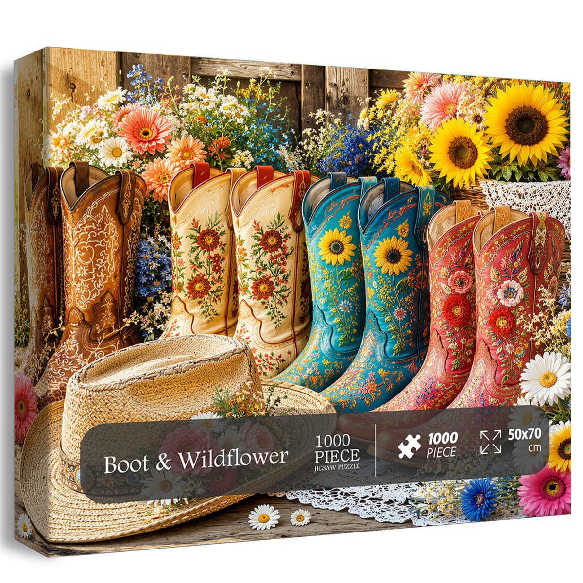 Boot & Wildflower Jigsaw Puzzle 1000 Pieces