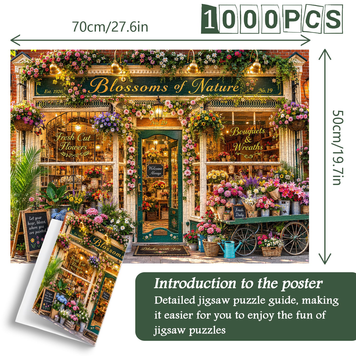 Buntes Blumenladen-Puzzle 1000 Teile